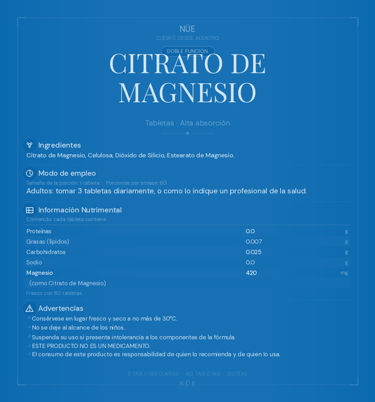 Citrato de magnesio Nüe