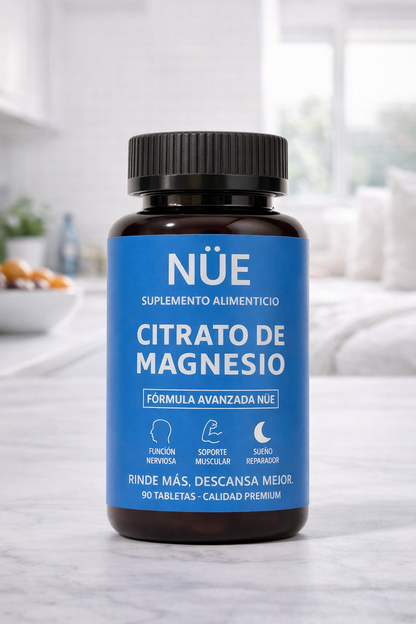 Citrato de Magnesio NÜE — Alta Biodisponibilidad | 90 Tabletas