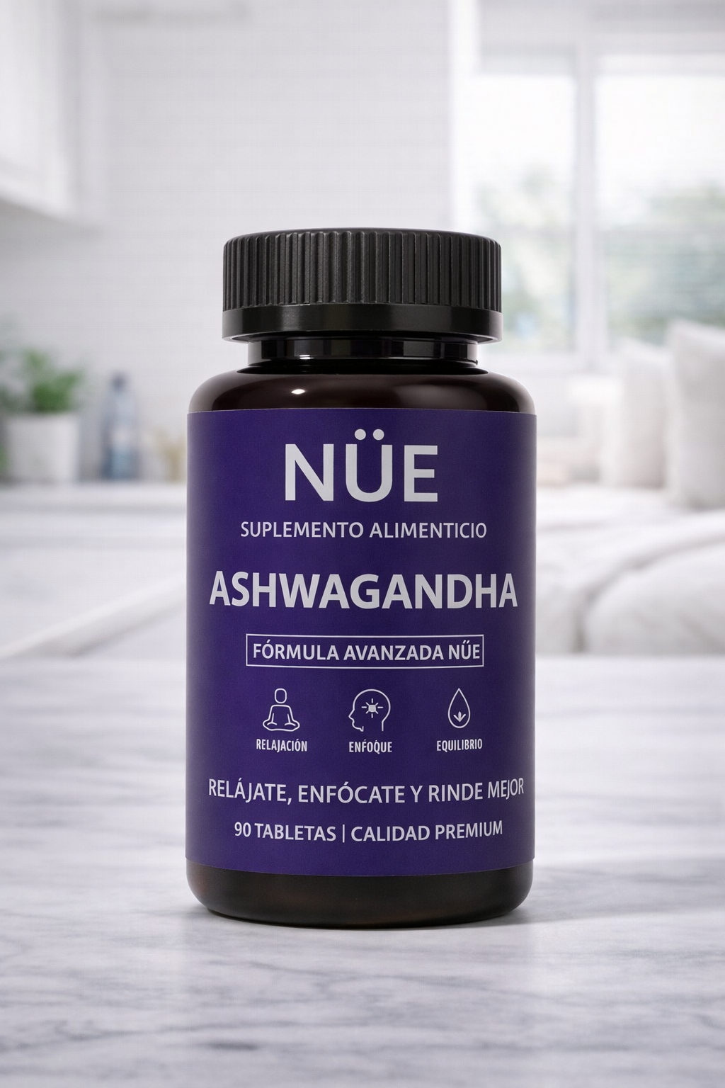 Ashwagandha NÜE — Extracto de Raíz | 90 Tabletas