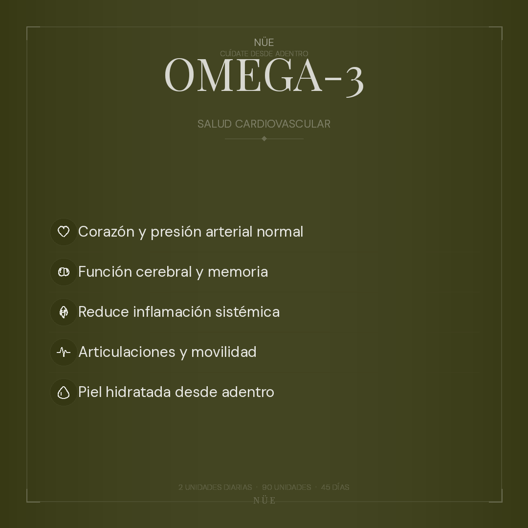 Omega 3 NÜE — Alta Pureza | 90 Cápsulas