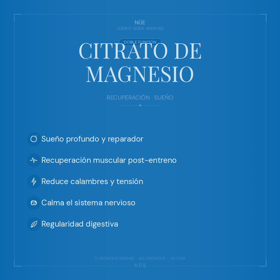 Citrato de Magnesio NÜE — Alta Biodisponibilidad | 90 Tabletas